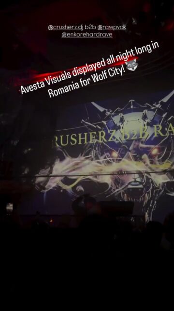 Our visuals has been displayed all night long in Romania, wow! 😍 Merci @hysta.dj 🫶🫶🫶
Wolf City all around the world! ✊

#hardcore #hysta #vj #vjloops