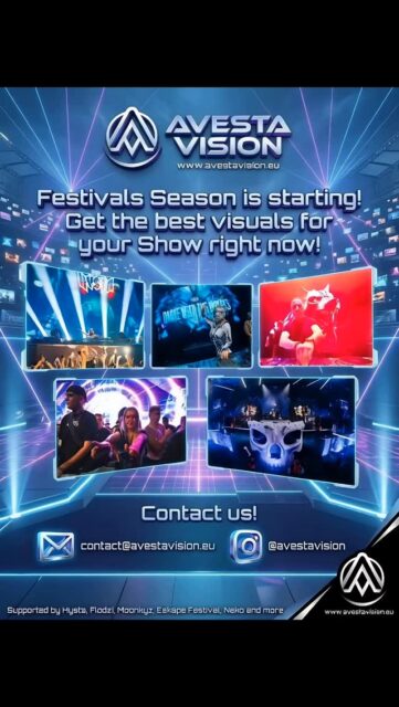 Festivals season! You get the sound, we have the vision! 👀

Supported by Hysta, Flodzi, Eskape Festival, Neko, Moonkyz etc.

#vjloops #vj #visual #Festival #vjing